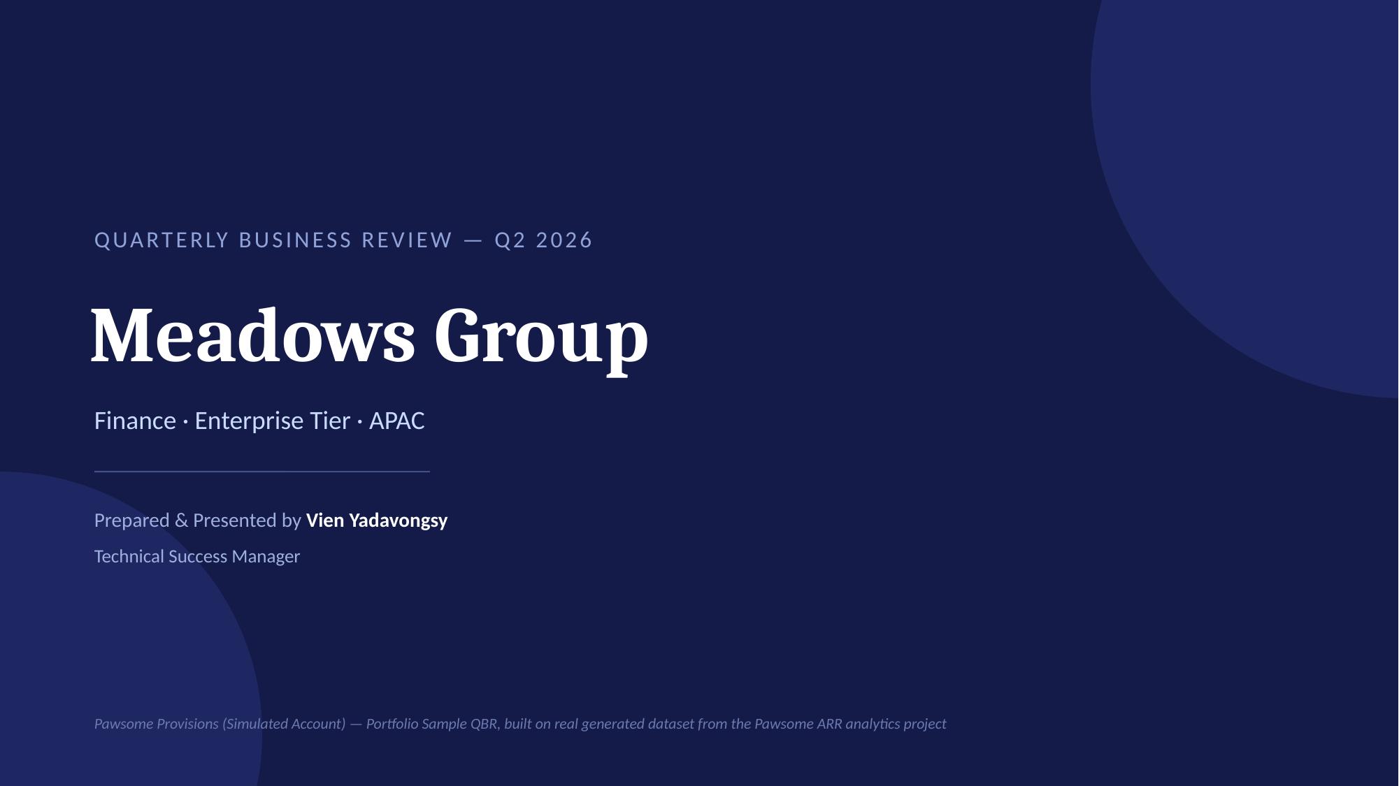 Meadows Group QBR title slide